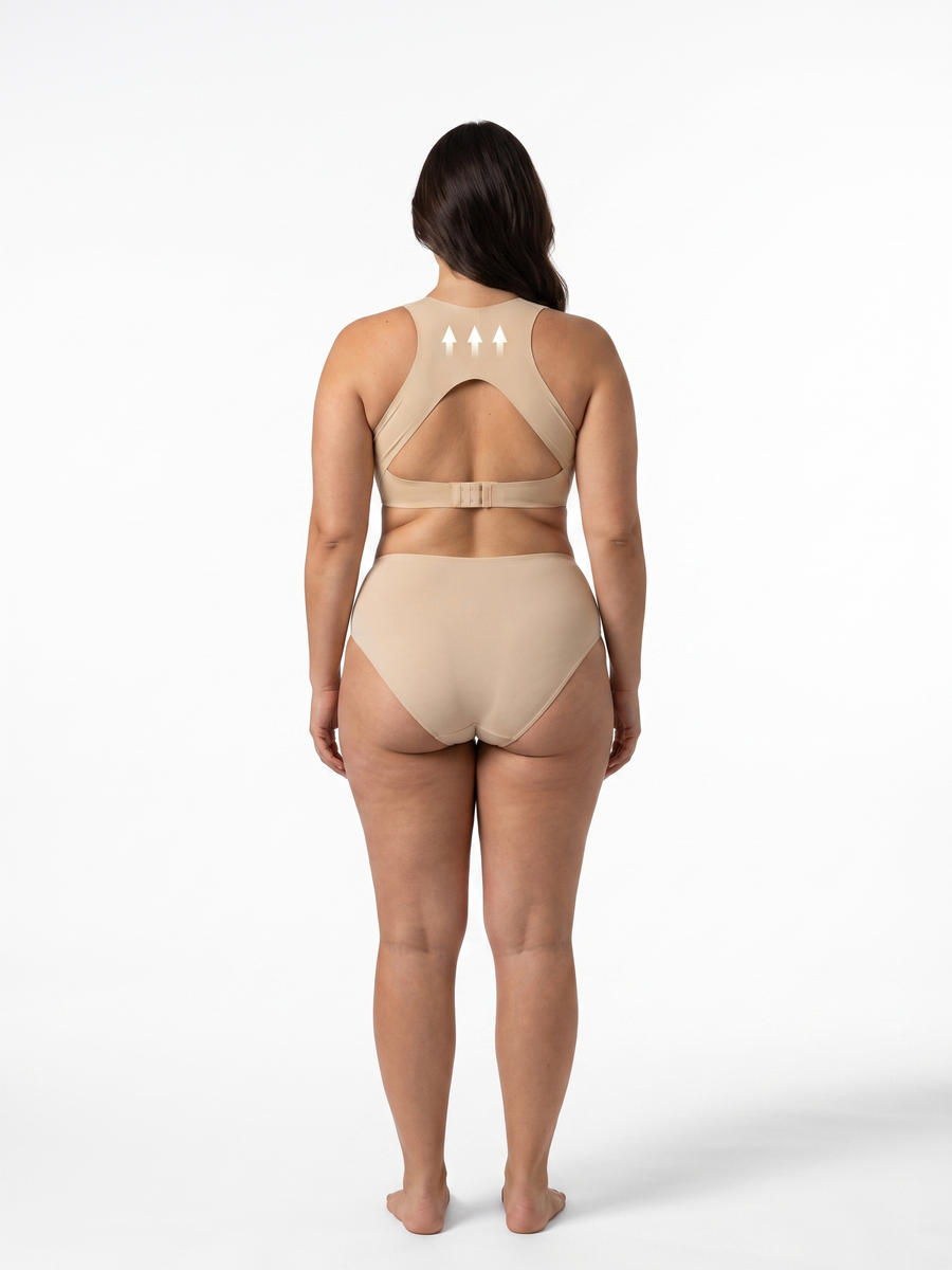 on model, back