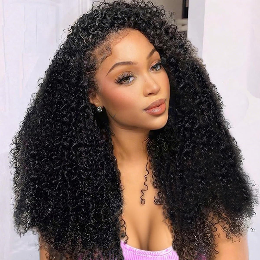 Kinky Curly Human Hair Lace Front Wig