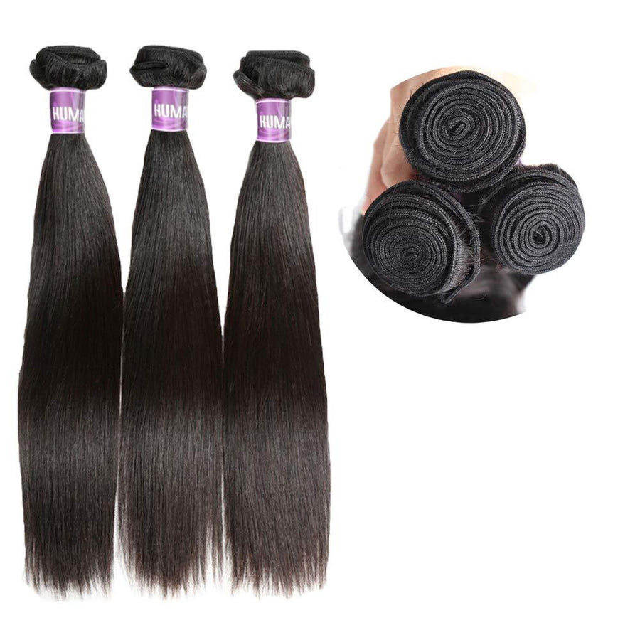 Real Human Hair Straight Wig Bundles