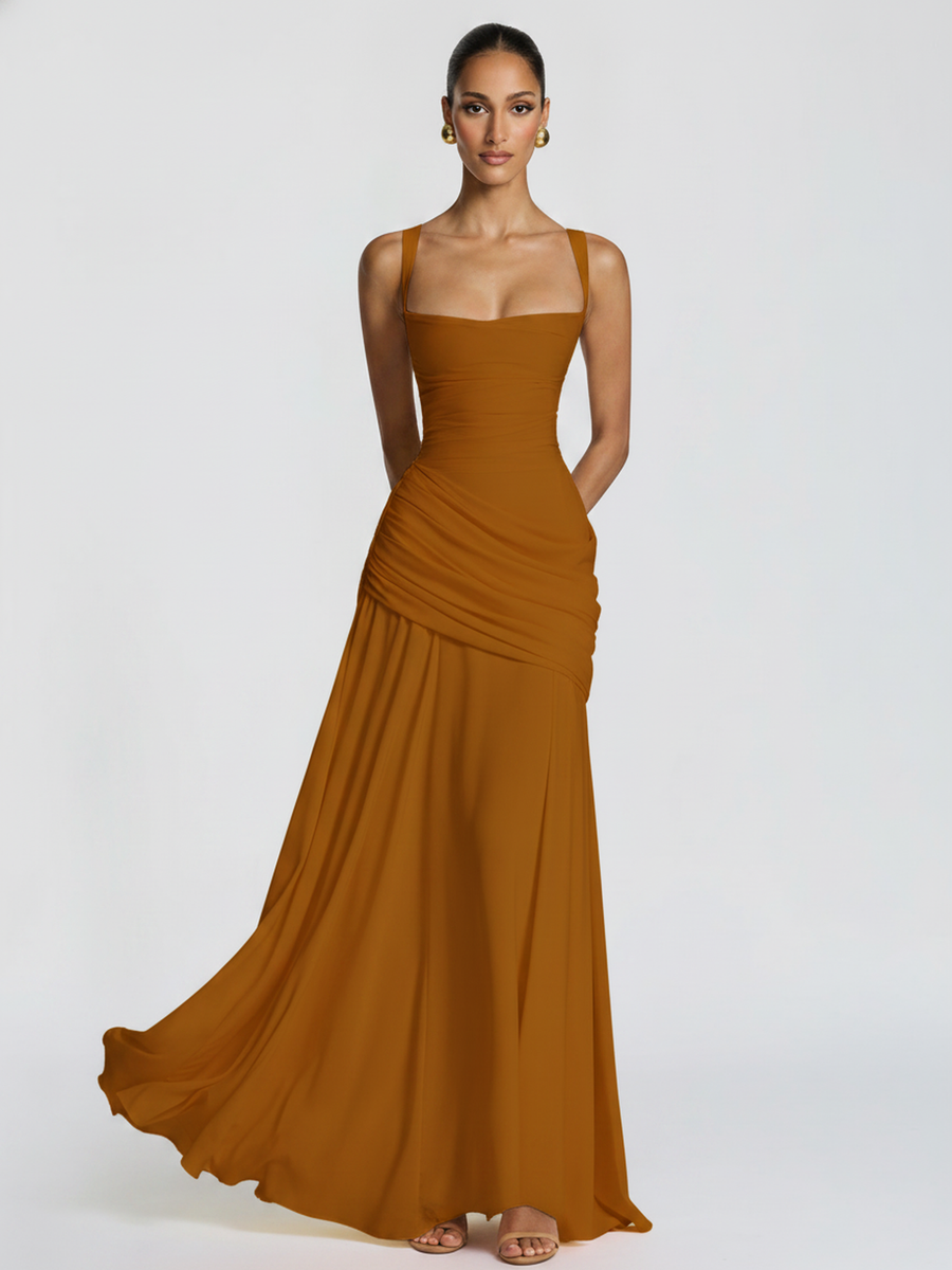 The Flared Midi in Turmeric