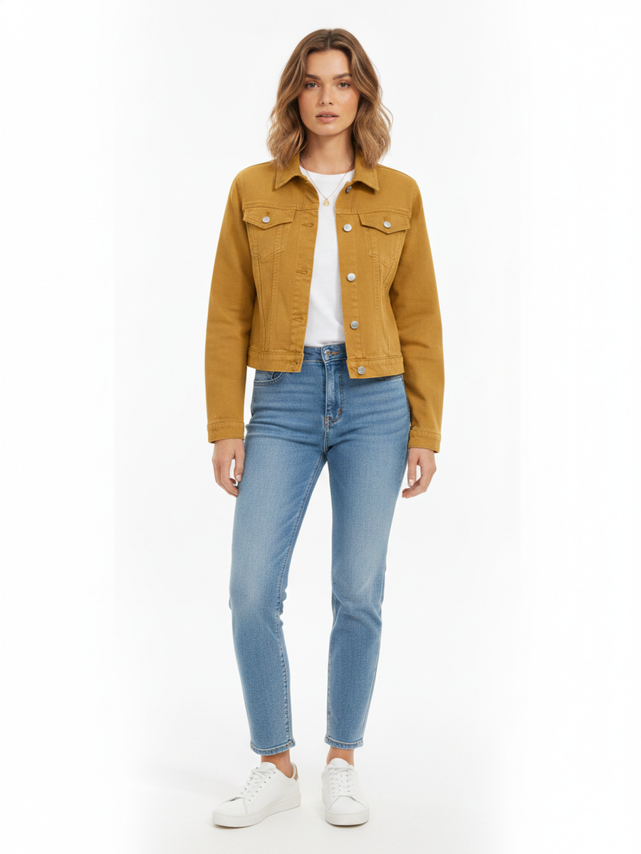 The Denim Jacket in Yellow