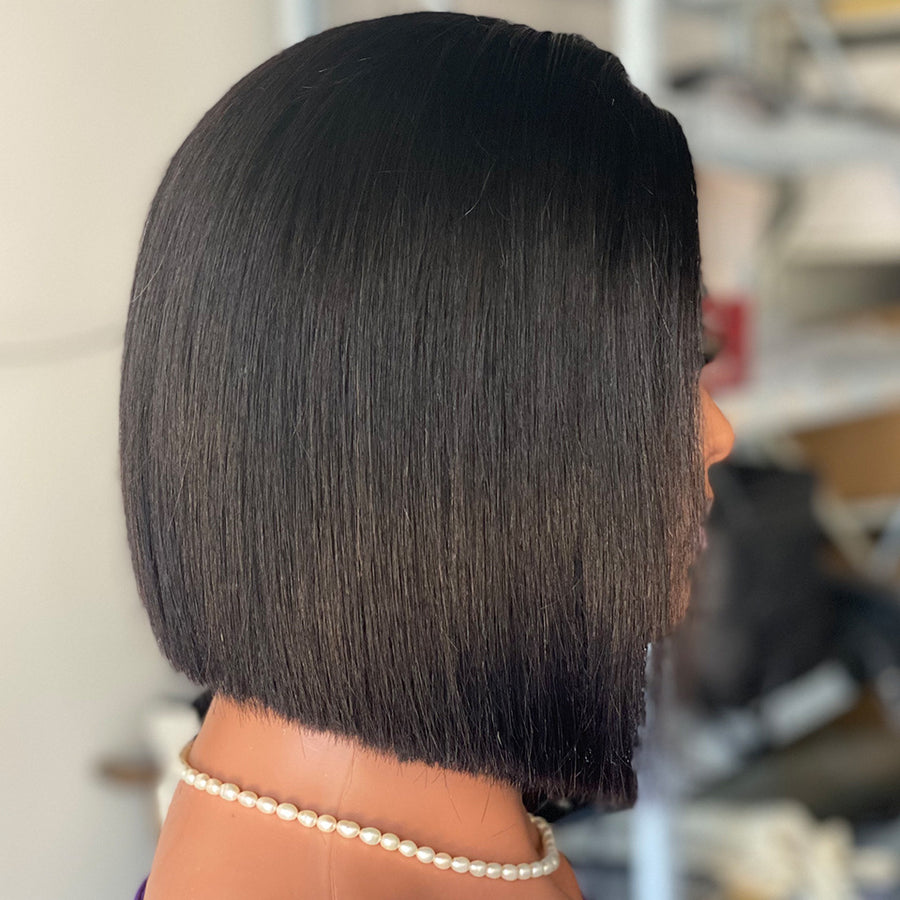 5x5 Bone Straight Human Hair Wig