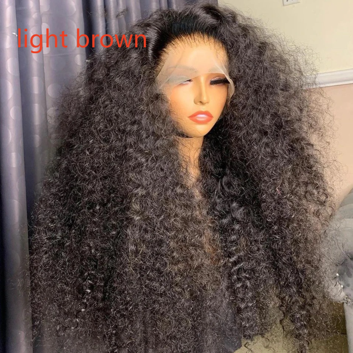 Lace Front Curly Human Hair Blend Wig