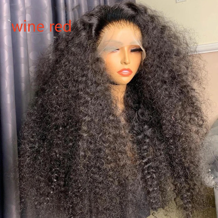 Lace Front Curly Human Hair Blend Wig