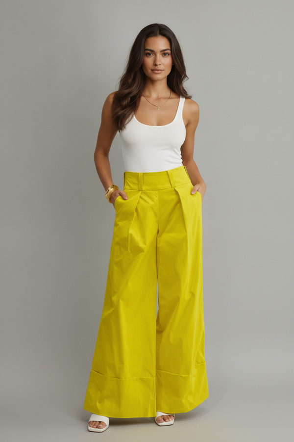 Give It To Me Baby Wide-Leg Trouser on model