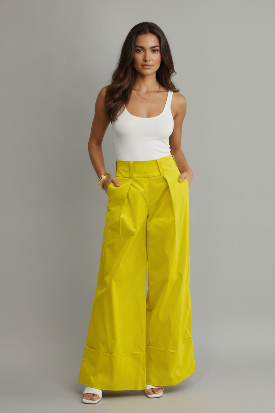 Give It To Me Baby Wide-Leg Trouser on model