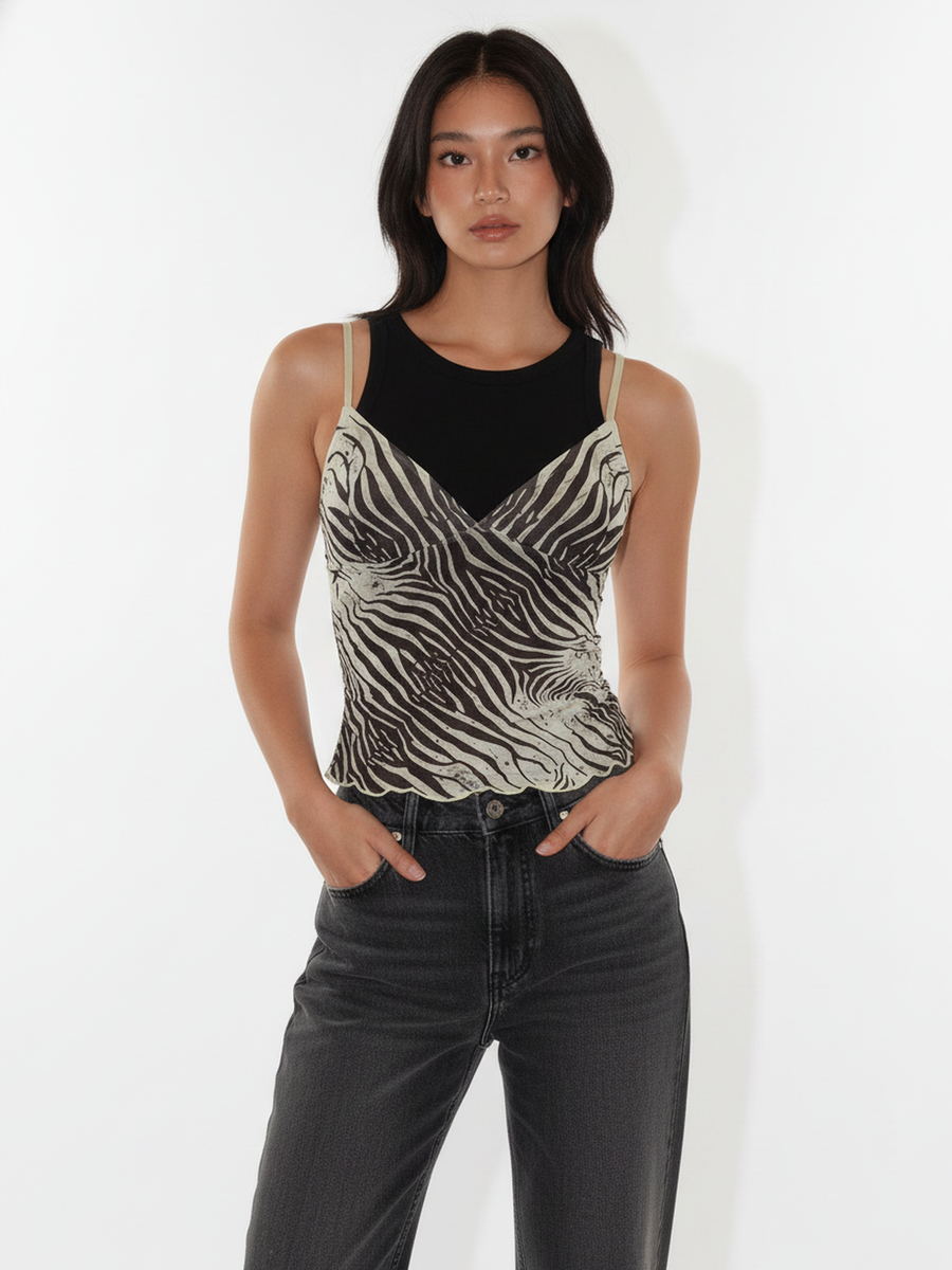 on model, front