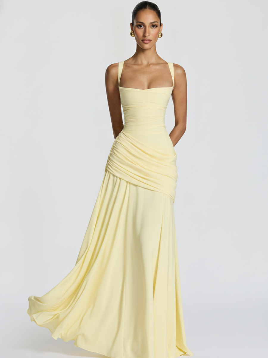 The Flared Midi on model, side