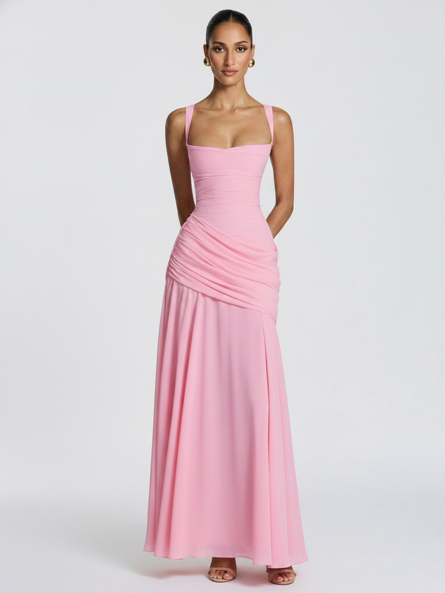 The Flared Midi in Pink