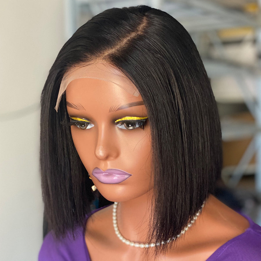 5x5 Bone Straight Human Hair Wig