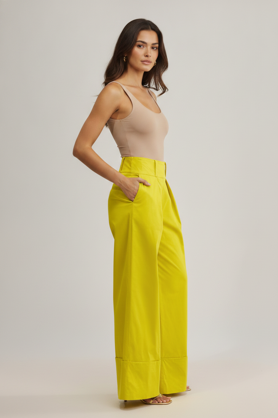 Give It To Me Baby Wide-Leg Trouser on model