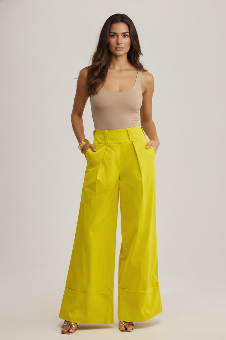 Give It To Me Baby Wide-Leg Trouser on model